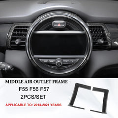 Car Interior Accessories For Mini Cooper F54 F55 F56 F57 F60 Real Carbon Fiber Decorative Cover Sticker Protective Auto Part