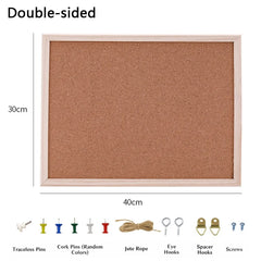 Pictures Wall Plate DIY Cork Display Panel Soft Decorative Cork Board Wood Hanging Photo Background