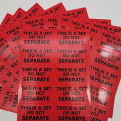 100pcs This is a Set Do Not Separate Stickers 2" x1" Red Packing Labels for Shipping Bundle Sets and Multi-Pack Products