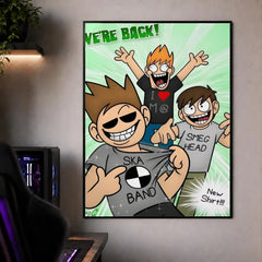 Animation E-Eddsworld Edd Tom Tord Poster Waterproof HD Modern Peel And Stick Wall Decor Bedroom Living Room Dorm Office