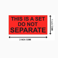 100pcs This is a Set Do Not Separate Stickers 2" x1" Red Packing Labels for Shipping Bundle Sets and Multi-Pack Products