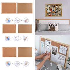 Photo Wall DIY Cork Display Panel Soft Decorative Cork Board Wood Hanging Letter Message Boards