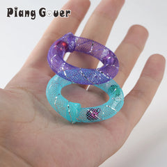 12pcs Bell Circle Donut Small Cat Toy Interactive Grid Hose Pet Toys