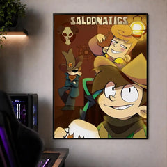 Animation E-Eddsworld Edd Tom Tord Poster Waterproof HD Modern Peel And Stick Wall Decor Bedroom Living Room Dorm Office