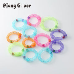 12pcs Bell Circle Donut Small Cat Toy Interactive Grid Hose Pet Toys