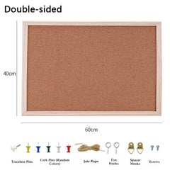 Photo Wall DIY Cork Display Panel Soft Decorative Cork Board Wood Hanging Letter Message Boards