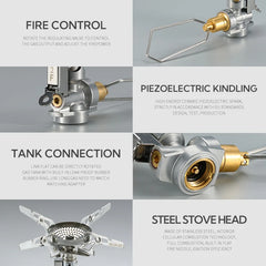 Campingmoon XD-2F Adjustable mini Camping accessories portable camping gas Stove