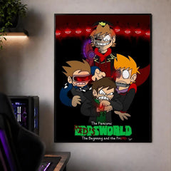 Animation E-Eddsworld Edd Tom Tord Poster Waterproof HD Modern Peel And Stick Wall Decor Bedroom Living Room Dorm Office