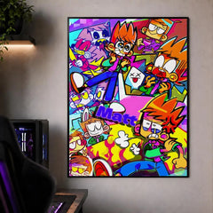 Animation E-Eddsworld Edd Tom Tord Poster Waterproof HD Modern Peel And Stick Wall Decor Bedroom Living Room Dorm Office