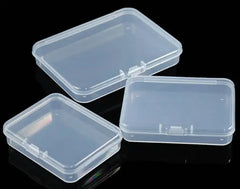 Flat Transparent PP Plastic Packaging Box Small Item Organizer Rectangular Storage Box for Parts Empty Box for Easy Organization