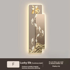 Light Luxury Entrance, Led Lights Decorative Paintings Home Decor Attracting Wealth Reindeer Living Room Corridor Mural Lights