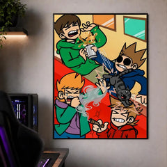 Animation E-Eddsworld Edd Tom Tord Poster Waterproof HD Modern Peel And Stick Wall Decor Bedroom Living Room Dorm Office