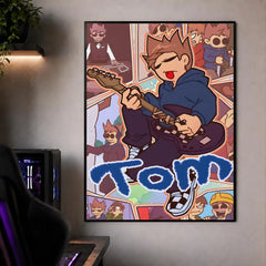 Animation E-Eddsworld Edd Tom Tord Poster Waterproof HD Modern Peel And Stick Wall Decor Bedroom Living Room Dorm Office