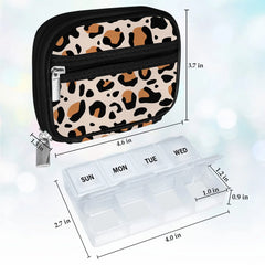 Travel Pill Organizer with Removable 7-Day Box, Stylish & Portable Case
