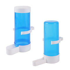Plastic Pet Bird Hanging Automatic Drinking Fountain Feeder Parrot Feeding Cage Blue Parakeet Pigeon Bird Feeding Accessories