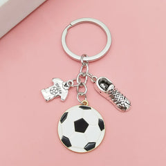 Sports Ball Football Keychain Bag Accessories Key Pendant