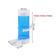 Plastic Pet Bird Hanging Automatic Drinking Fountain Feeder Parrot Feeding Cage Blue Parakeet Pigeon Bird Feeding Accessories