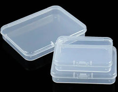 Flat Transparent PP Plastic Packaging Box Small Item Organizer Rectangular Storage Box for Parts Empty Box for Easy Organization