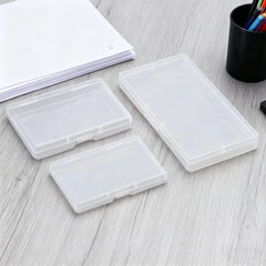 10Pack PP Plastic Rectangular Flat Box Transparent Design Storage Box Convenient To Locate And Retrieve Items
