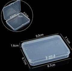 Flat Transparent PP Plastic Packaging Box Small Item Organizer Rectangular Storage Box for Parts Empty Box for Easy Organization