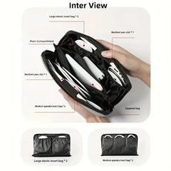 Travel Portable Storage Pouch Digital Product Storage Bag USB Data Cable Organizer Headset Charging Treasure Box Bag Accessories