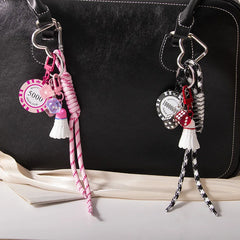 Badminton Bag Accessories Woven Rope Chips Car Keychains Creative Dice Accessories