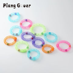 12pcs Bell Circle Donut Small Cat Toy Interactive Grid Hose Pet Toys