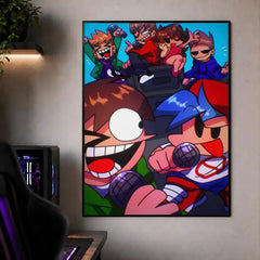Animation E-Eddsworld Edd Tom Tord Poster Waterproof HD Modern Peel And Stick Wall Decor Bedroom Living Room Dorm Office