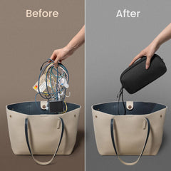 Electronics Organizer Travel Case, Cable Organizer for Essentials, Storage for Cord, Phone, Cables, Airpods, USB Flash Drive