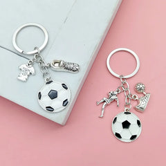 Sports Ball Football Keychain Bag Accessories Key Pendant