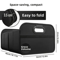 Car Trunk Organizer, Collapsible Compartment Car Organizer, Space-Saving, Foldable Waterproof for All Cars, SUVs, Mini-Vans