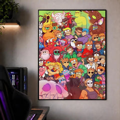 Animation E-Eddsworld Edd Tom Tord Poster Waterproof HD Modern Peel And Stick Wall Decor Bedroom Living Room Dorm Office