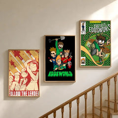 Animation E-Eddsworld Edd Tom Tord Poster Waterproof HD Modern Peel And Stick Wall Decor Bedroom Living Room Dorm Office