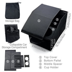 Car Trunk Organizer - Car Organizer, Foldable Trunk Organizer, Sturdy Auto Parts Organizer, Black,