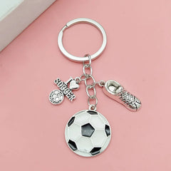 Sports Ball Football Keychain Bag Accessories Key Pendant