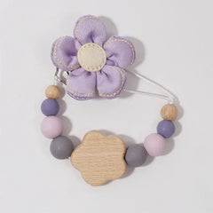 Custom Name Wooden Personalized Baby Pacifier Chain Silicone Bead Dummy Nipple Holder Guard Teether Pendant Baby Accessories
