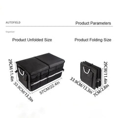 Car Trunk Organizer with Lid, Collapsible Car Trunk Storage Organizer, Car Organizer and Storage for SUV, Truck, Sedan