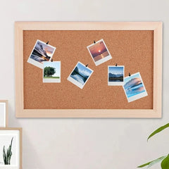 Pictures Wall Plate DIY Cork Display Panel Soft Decorative Cork Board Wood Hanging Photo Background