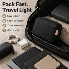 Travel Electronic Organizer for Cables,USB,Charge,Earbuds Compact Multi-Compartment Digital Electronic Storage Bag with Handle
