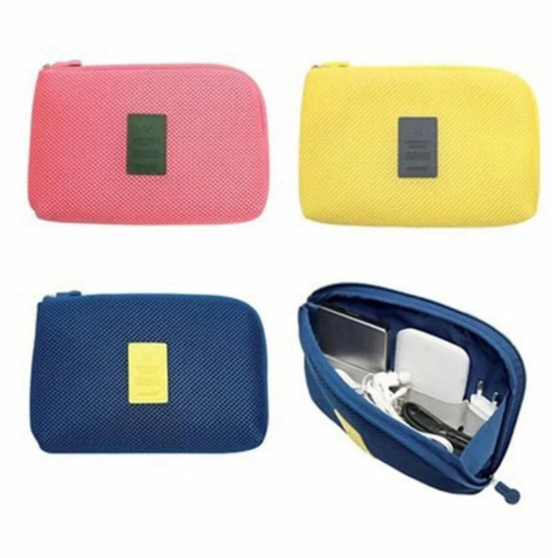 Travel Accessory Cable Bag Portable Digital USB Electronic Organizer Gadget Case Travel Cellphone Charge Mobile Charger Holder