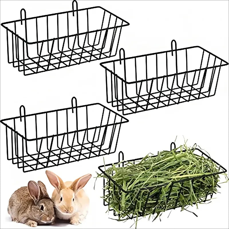 Rabbit Hay Feeder Metal Rabbit Hay Rack Multi-Function Hay Racks Rabbit Feeder Racks Guinea Pig Bunny Cage Accessories
