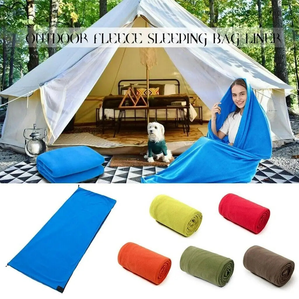 Sleeping Bag Blanket Polar Fleece Isolation Liner Lightweight Camping Accessories