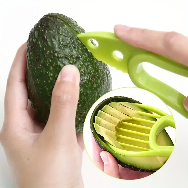 3 in 1 Plastic Avocado Fruit Slicer Outdoor Household Kitchen Camping Accessories Multifunctional Cutting Tool