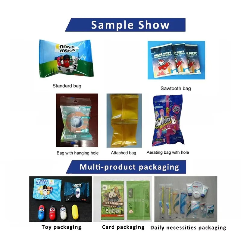 Customize Automatic Production Line Automatic Pillow Packing Machine for Food/Bread/Candy/Vegetable Packaging