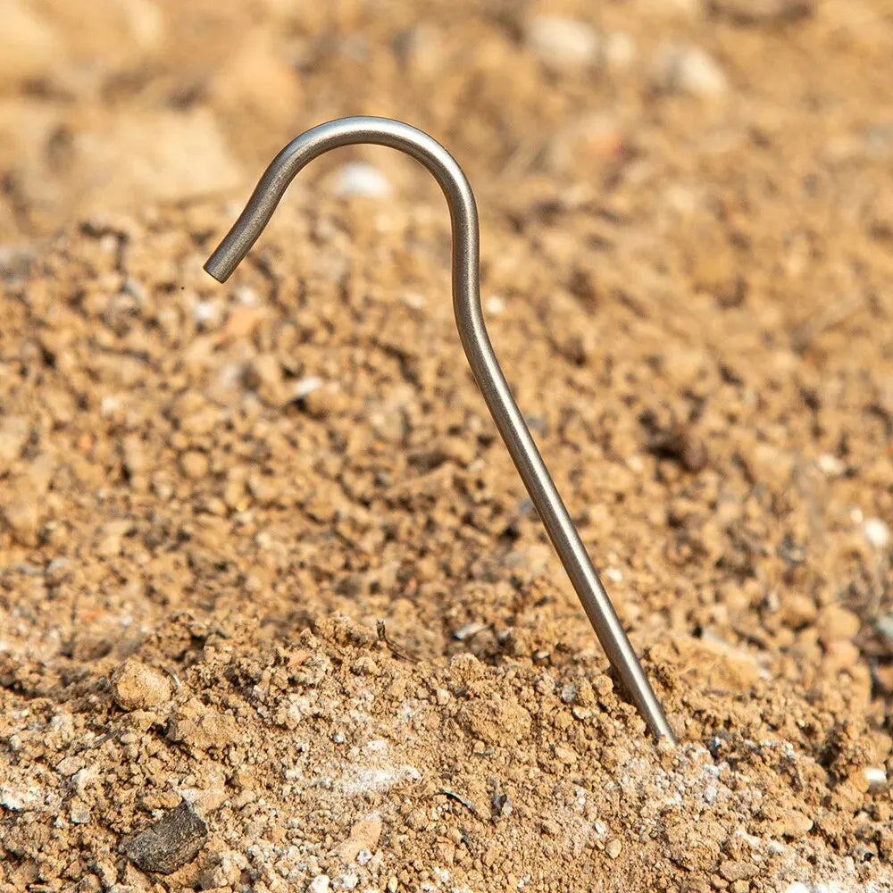 TiTo 3.0*165mm Ultralight Camping Accessories Titanium Alloy Tent Stake Pegs With Hook