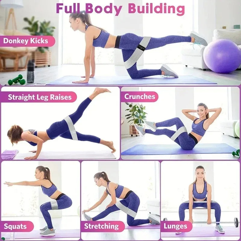 Resistance Bands, Fabric Workout Bands for Women & Men, Cloth Booty Resistance Loop Bands, Thick Squat Bands for Butt/Legs/Thigh