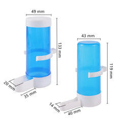 Plastic Pet Bird Hanging Automatic Drinking Fountain Feeder Parrot Feeding Cage Blue Parakeet Pigeon Bird Feeding Accessories