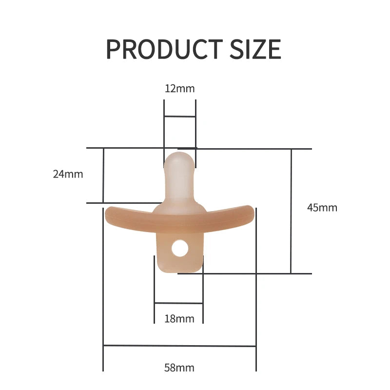 1pc Baby Pacifier For Daily Use Soothing Round Head Design Baby Reborn Silicone For Baby Accessories Newborn