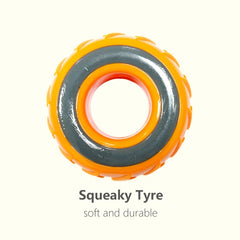 CAITEC Dog Toys Squeaking Tire Toy Durable Floatable Springy Pet Toys Bite Resistant