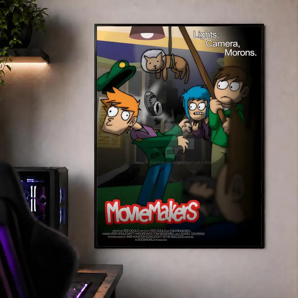 Animation E-Eddsworld Edd Tom Tord Poster Waterproof HD Modern Peel And Stick Wall Decor Bedroom Living Room Dorm Office
